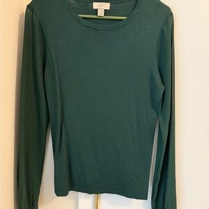 LOFT Forest Green Long Sleeve Tee